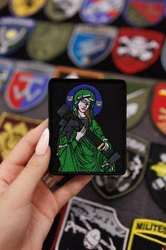 Шеврон Дева Мария с джавелином SH0280 фото